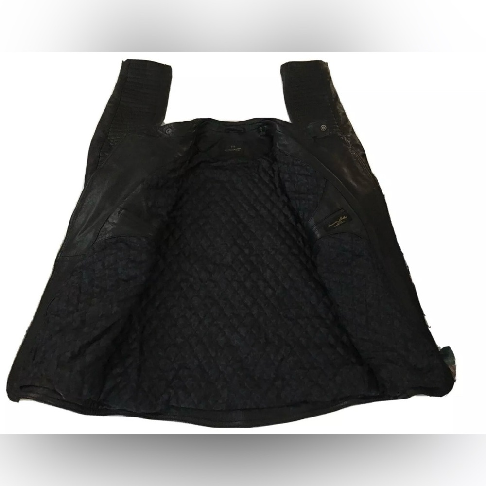 Men’s Small Scotch and Soda Black Leather Jacket - Picture 5 of 8